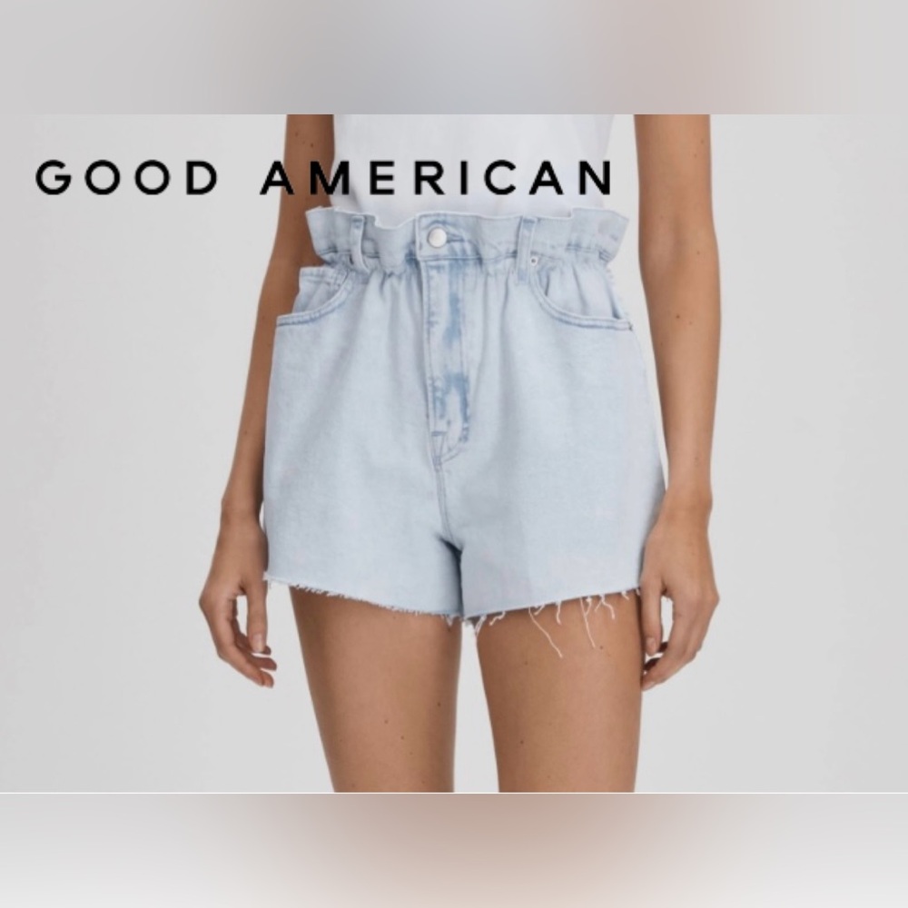 Good American Light Blue Jean Shorts
